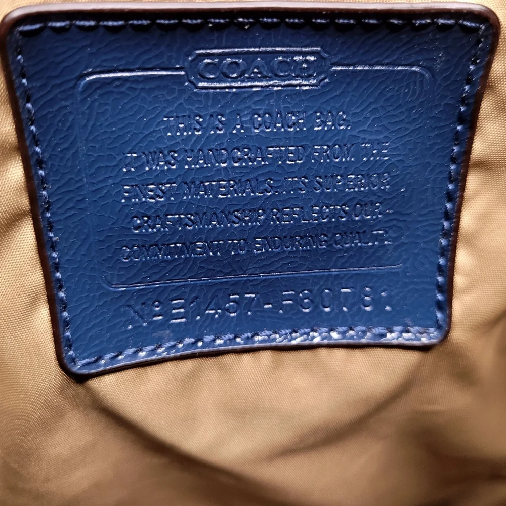 Coach Signature C's Nylon Getaway Backpack Teal # E1457-F30781 - Picture 14 of 14